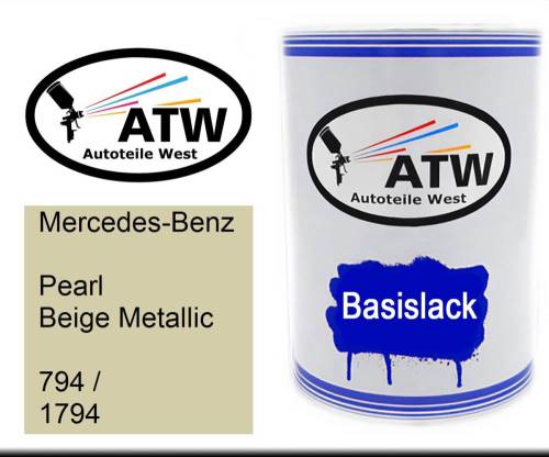 Mercedes-Benz, Pearl Beige Metallic, 794 / 1794: 500ml Lackdose, von ATW Autoteile West.